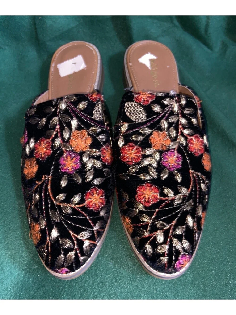Women's Hayze 2 Mules Flats Women's Size 8 M Indigo Rd. Embroidered Black Color